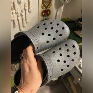 Glitter Platform Crocs